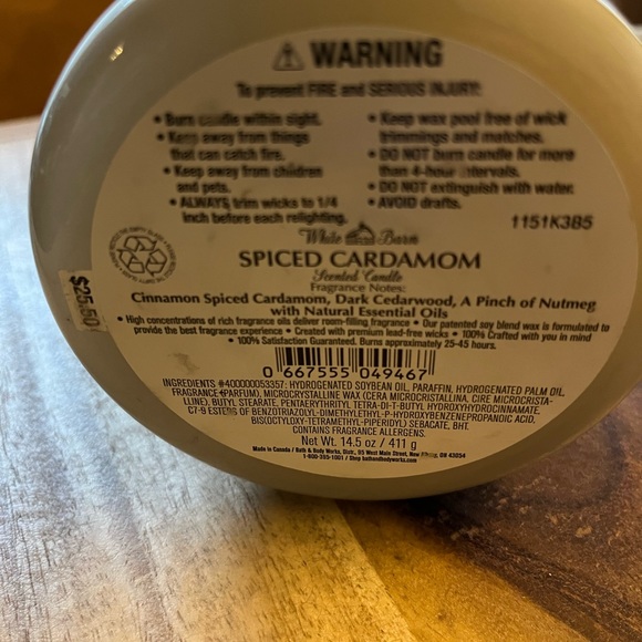 New Spiced Cardamom 3 Wick (discontinued scent) - Picture 3 of 3